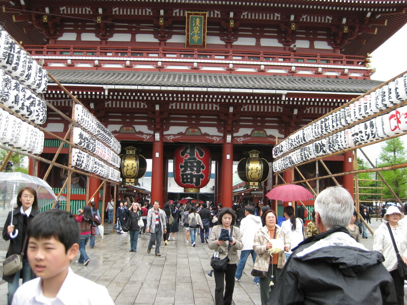 The way to the Sensoji temple in Asakusa