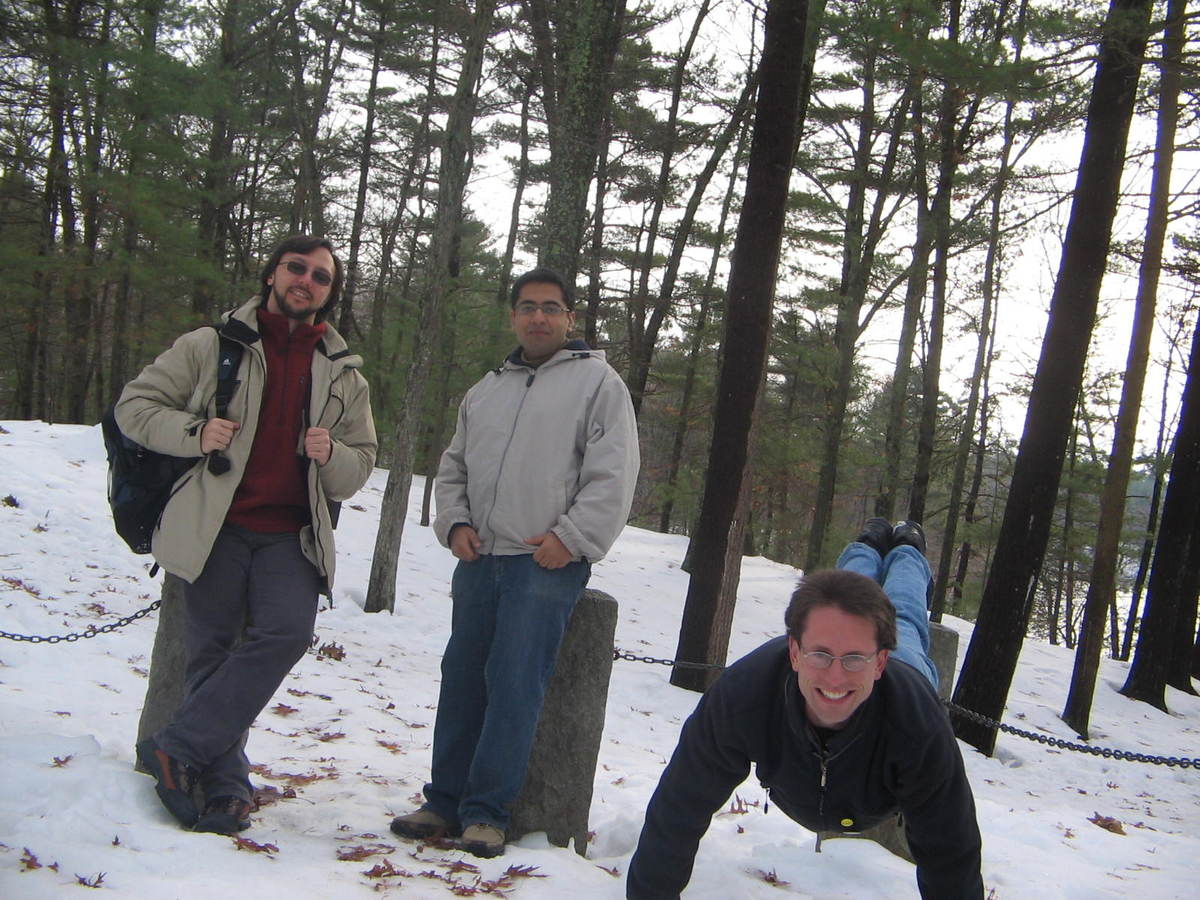 The three of us in the site of Thoreau's cabin